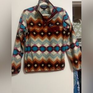 PATAGONIA SYNCHILLA Fleece Aztec Snap Button Pullover Sweater